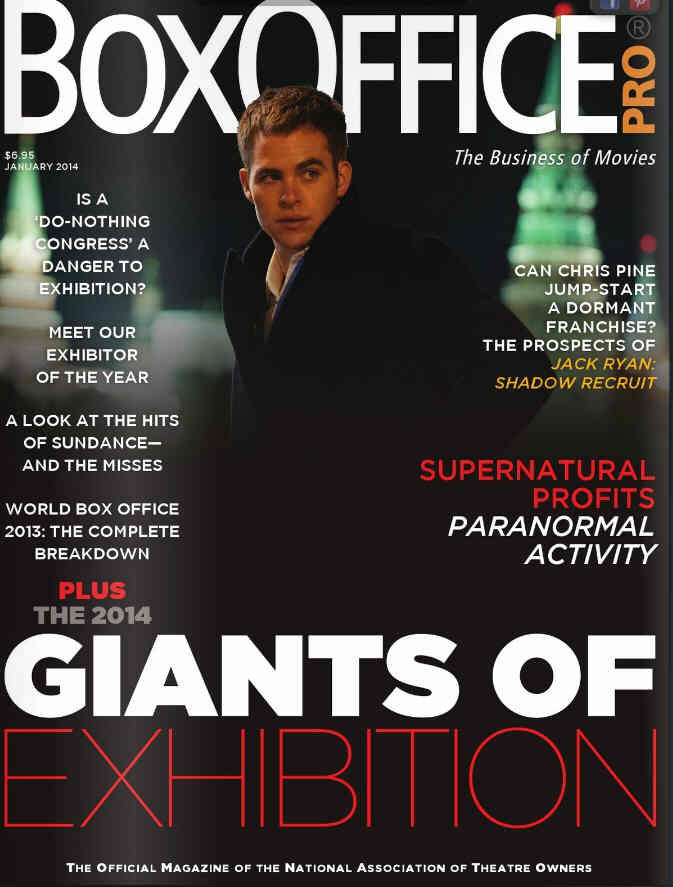 BOXOFFICE magazine side cover January 2014