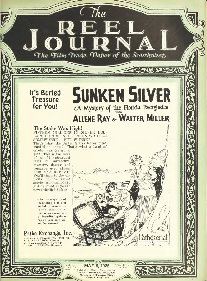 REEL JOURNAL magazine side cover 9 May 1925