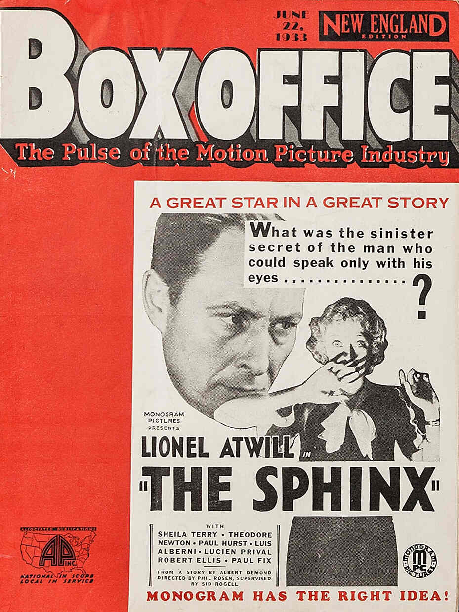 BOXOFFICE magazine side cover 22 June 1933
