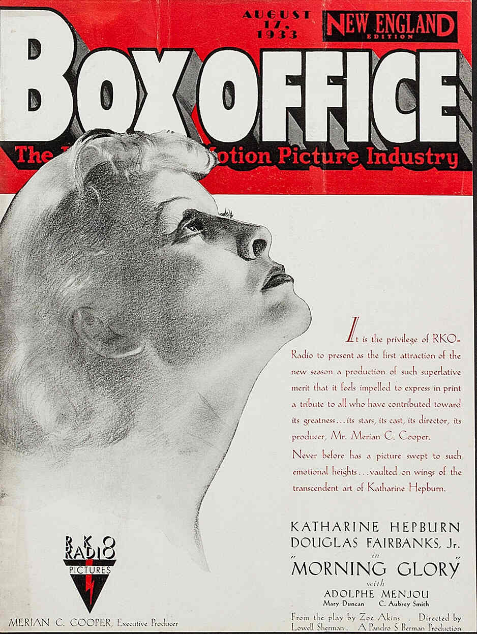 BOXOFFICE magazine side cover 17 August 1933