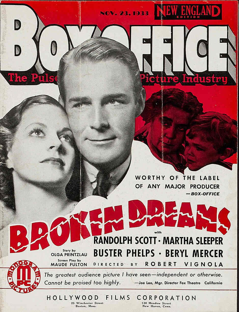 BOXOFFICE magazine side cover 23 November 1933