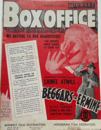 BOXOFFICE magazine side cover 24 February 1934