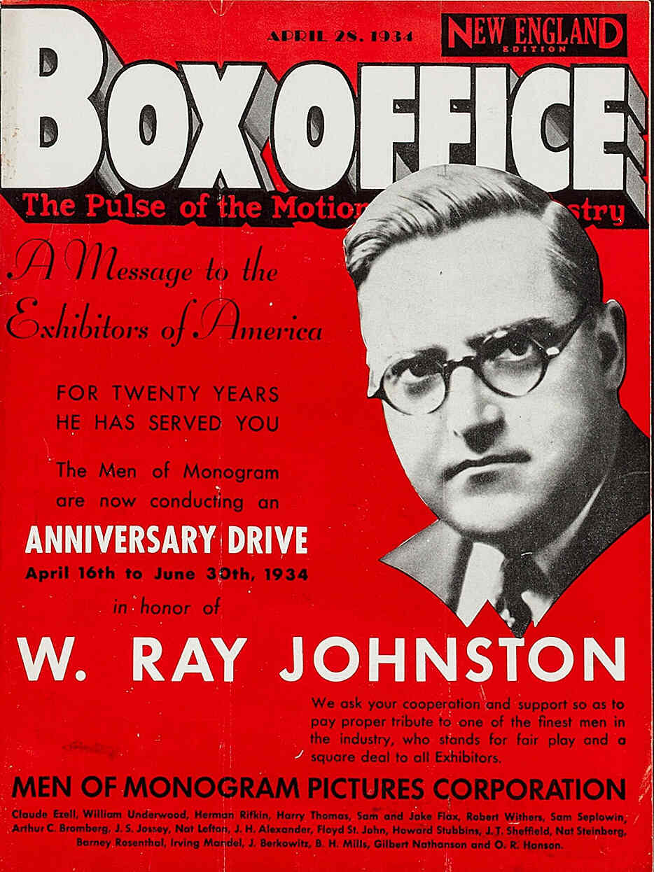 BOXOFFICE magazine side cover 28 April 1934