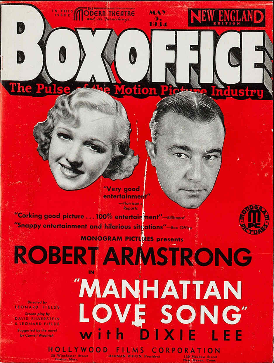 BOXOFFICE magazine side cover 5 May 1934