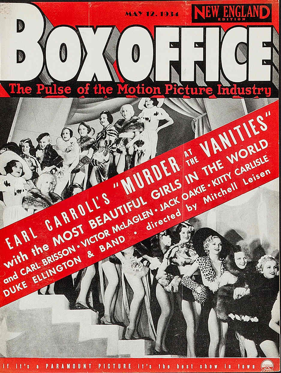 BOXOFFICE magazine side cover 12 May 1934