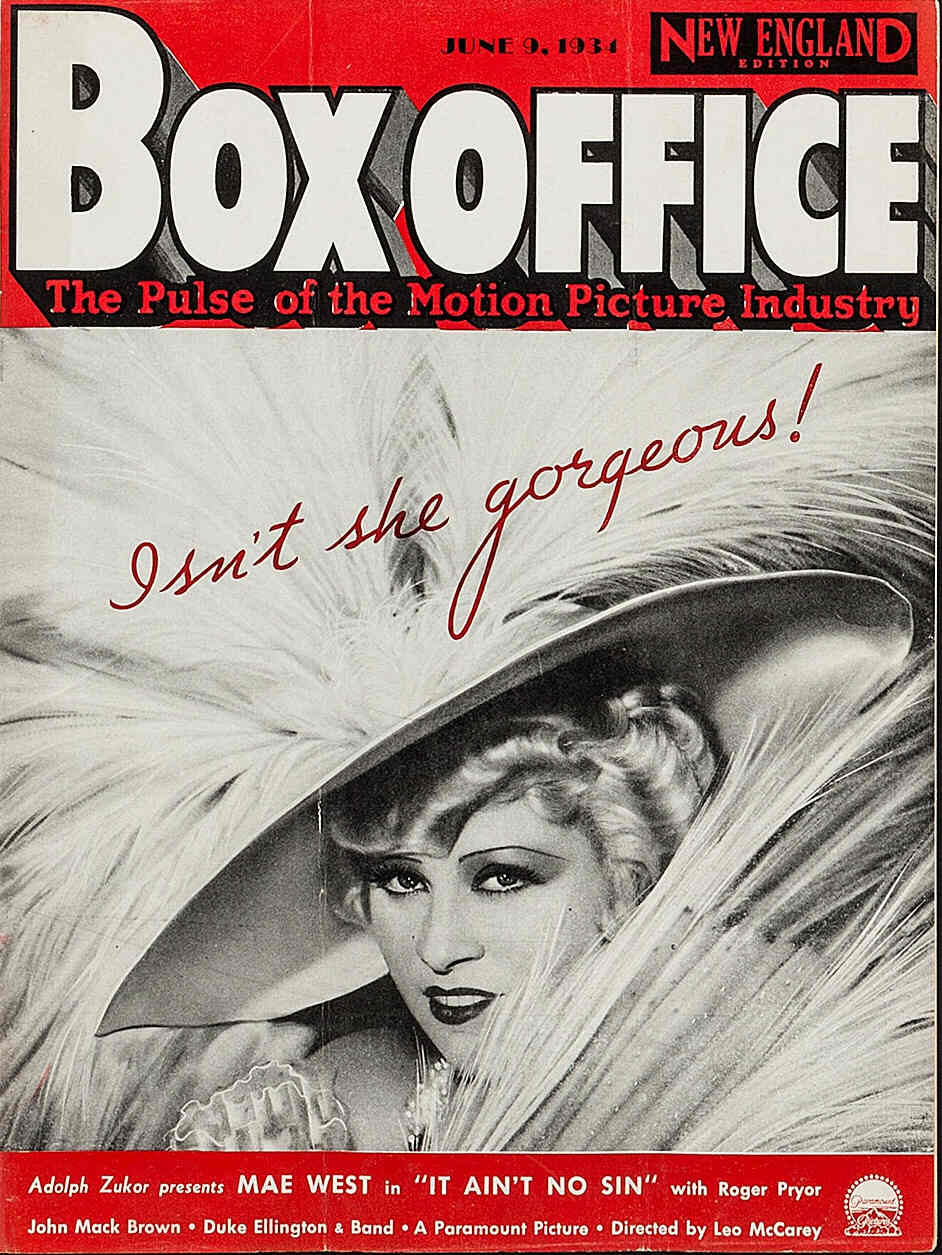 BOXOFFICE magazine side cover 9 June 1934