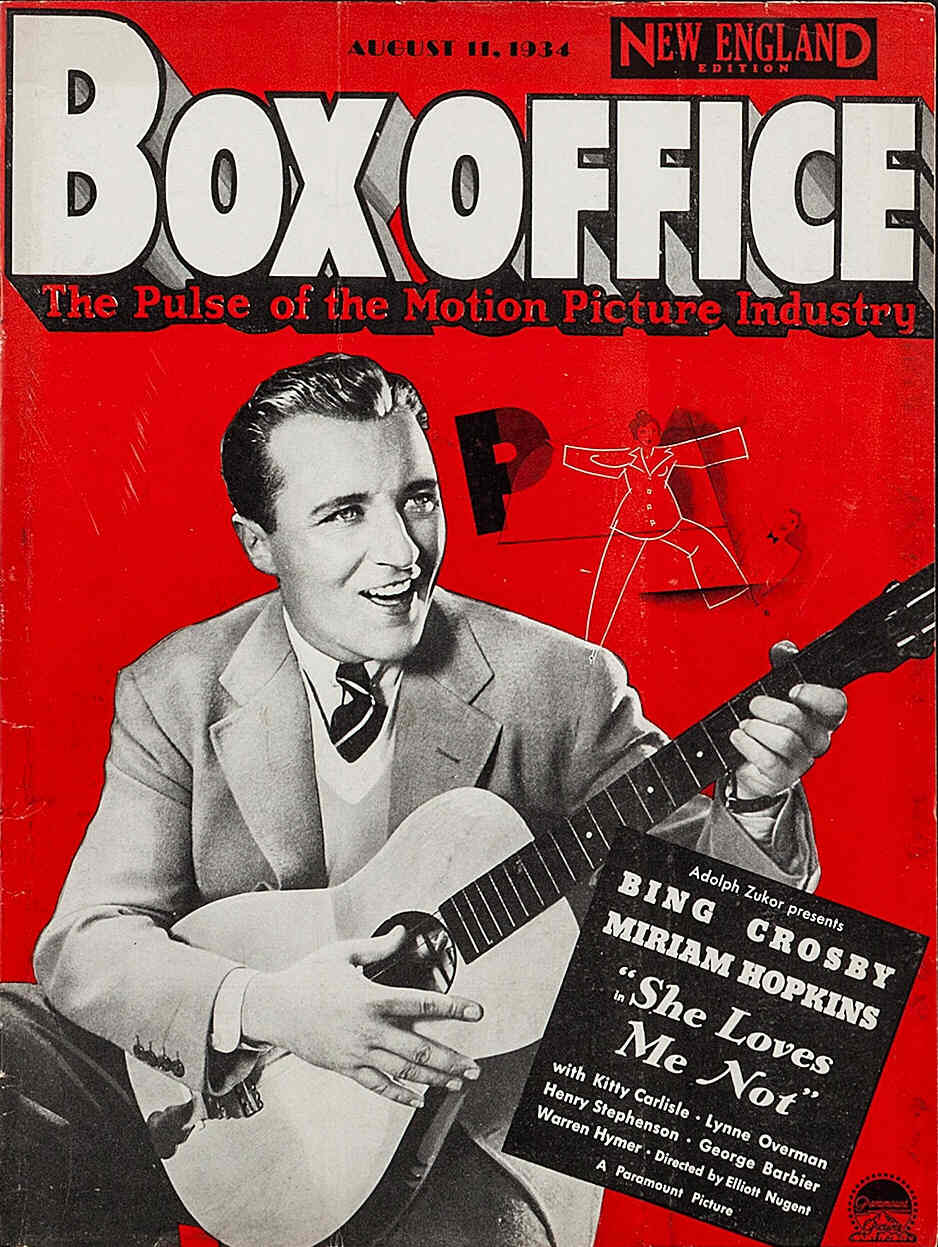 BOXOFFICE magazine side cover 11 August 1934