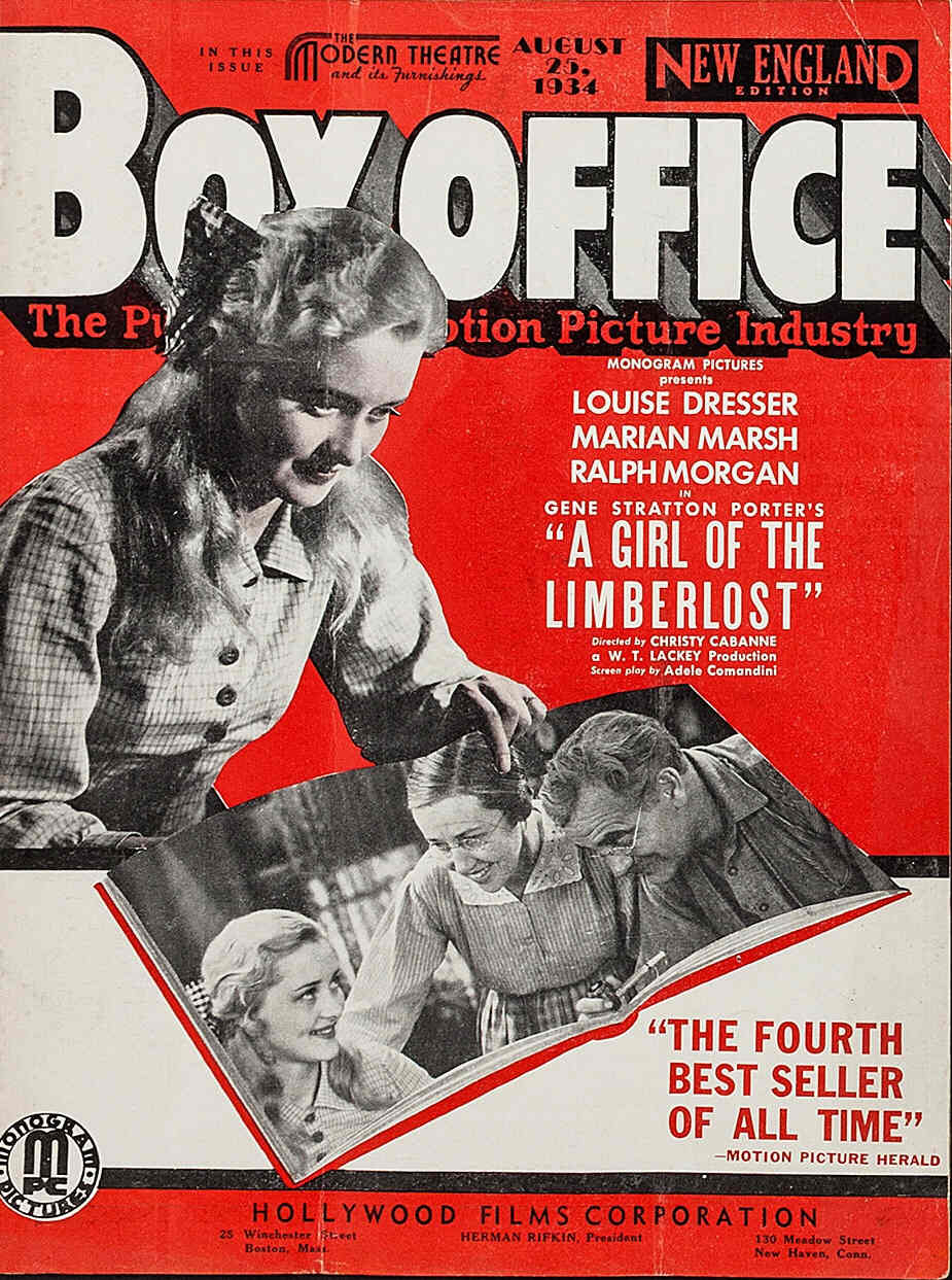 BOXOFFICE magazine side cover 25 August 1934