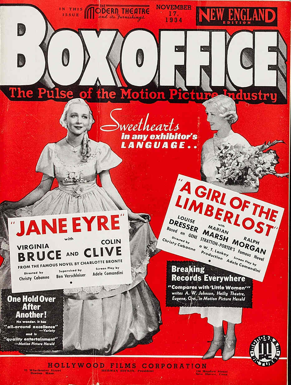 BOXOFFICE magazine side cover 17 November 1934