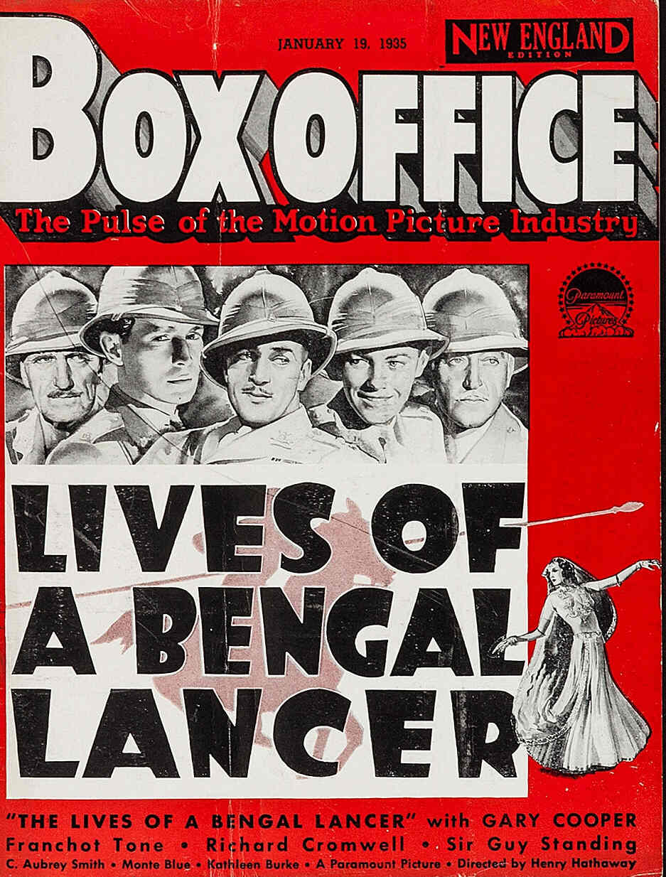 BOXOFFICE magazine side cover 19 January 1935