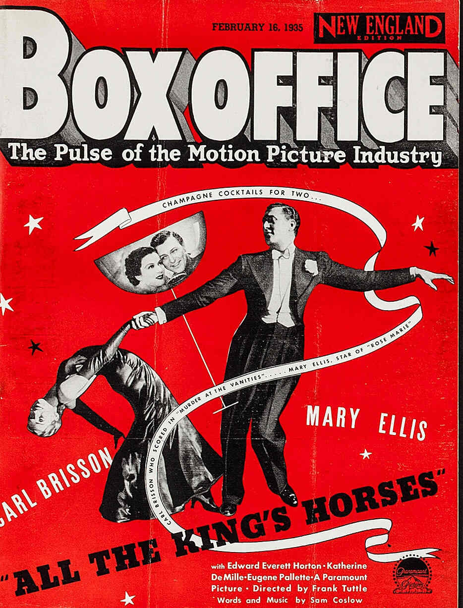 BOXOFFICE magazine side cover 16 February 1935