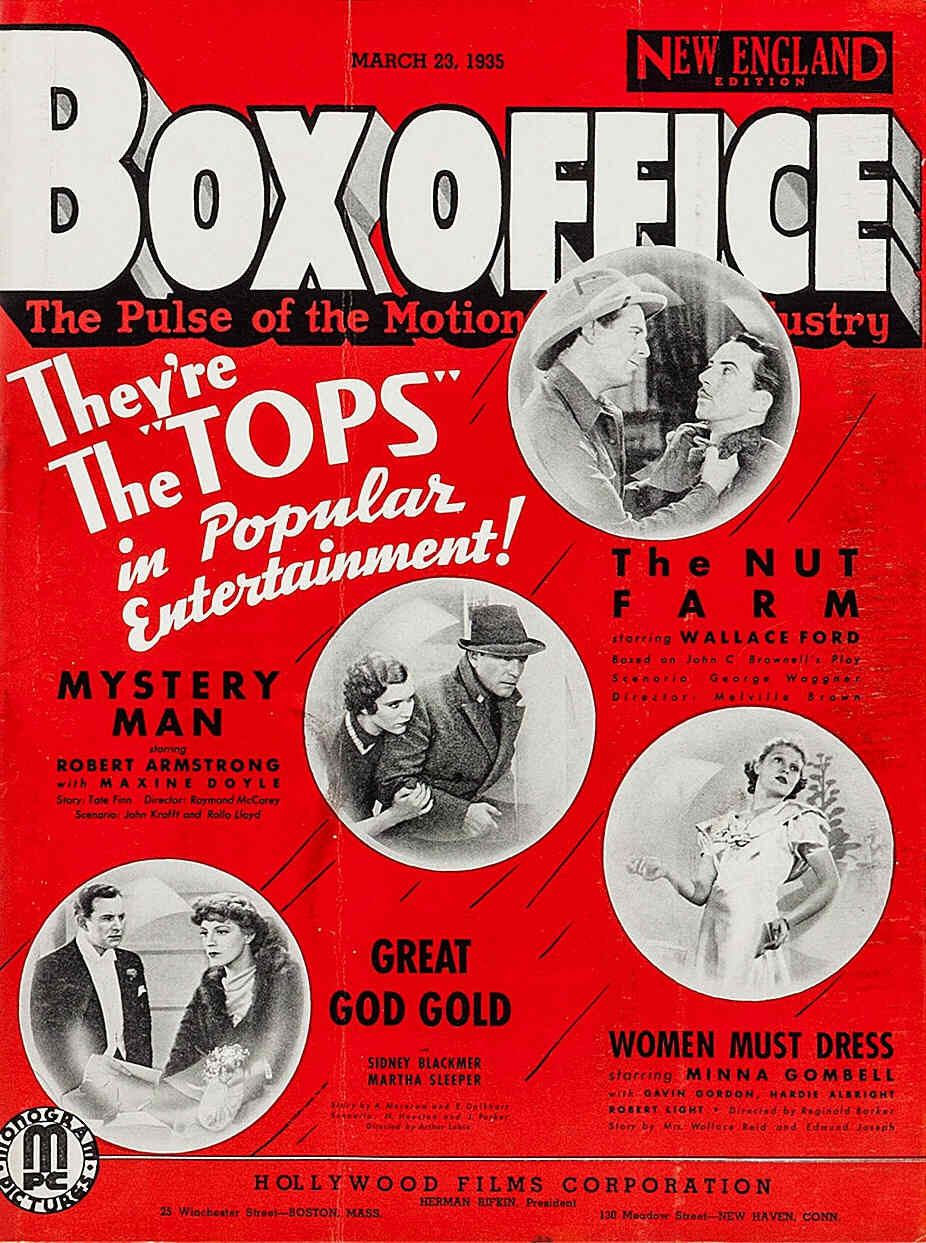 BOXOFFICE magazine side cover 23 March 1935