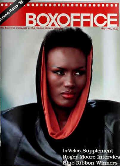 BOXOFFICE magazine side cover May 1985
