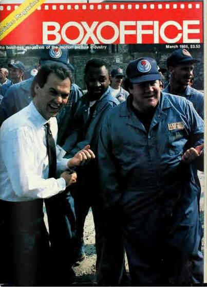 BOXOFFICE magazine side cover March 1986