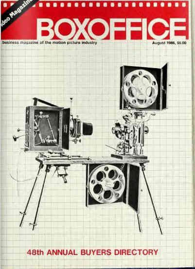 BOXOFFICE magazine side cover August 1986