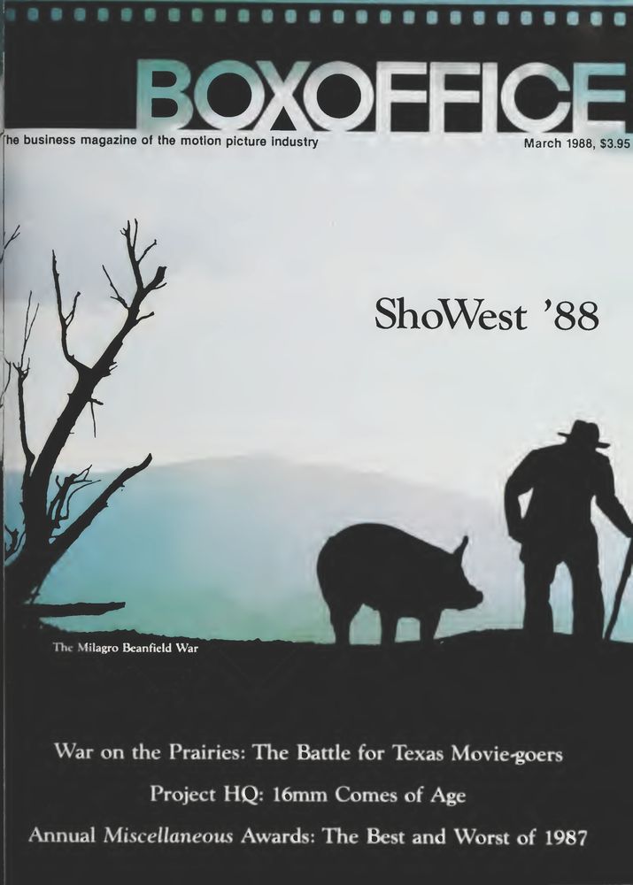 BOXOFFICE magazine side cover March 1988