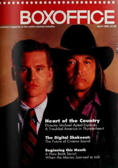 BOXOFFICE magazine side cover April 1992