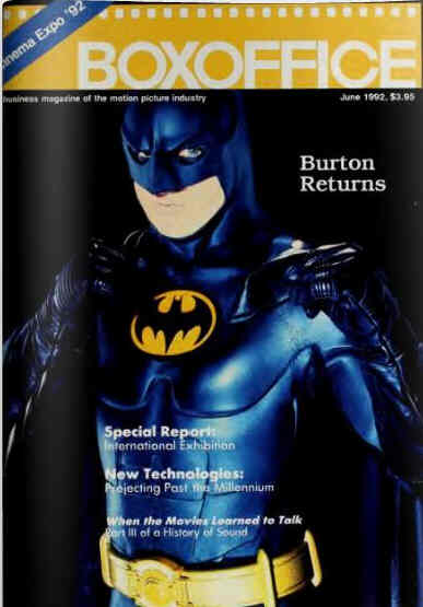 BOXOFFICE magazine side cover June 1992