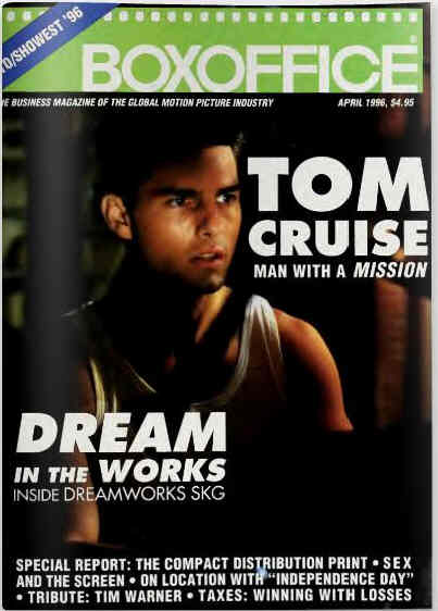 BOXOFFICE magazine side cover April 1996
