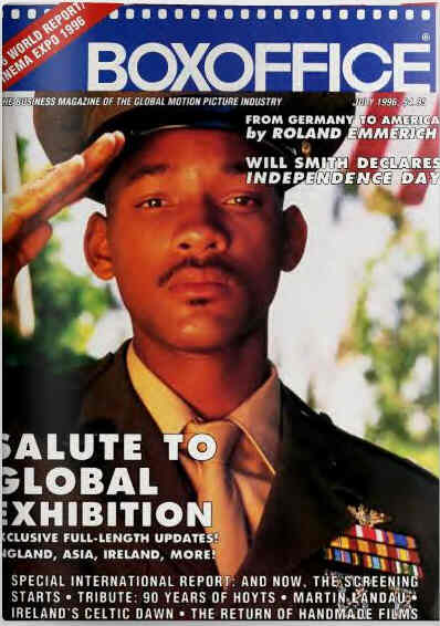 BOXOFFICE magazine side cover July 1996