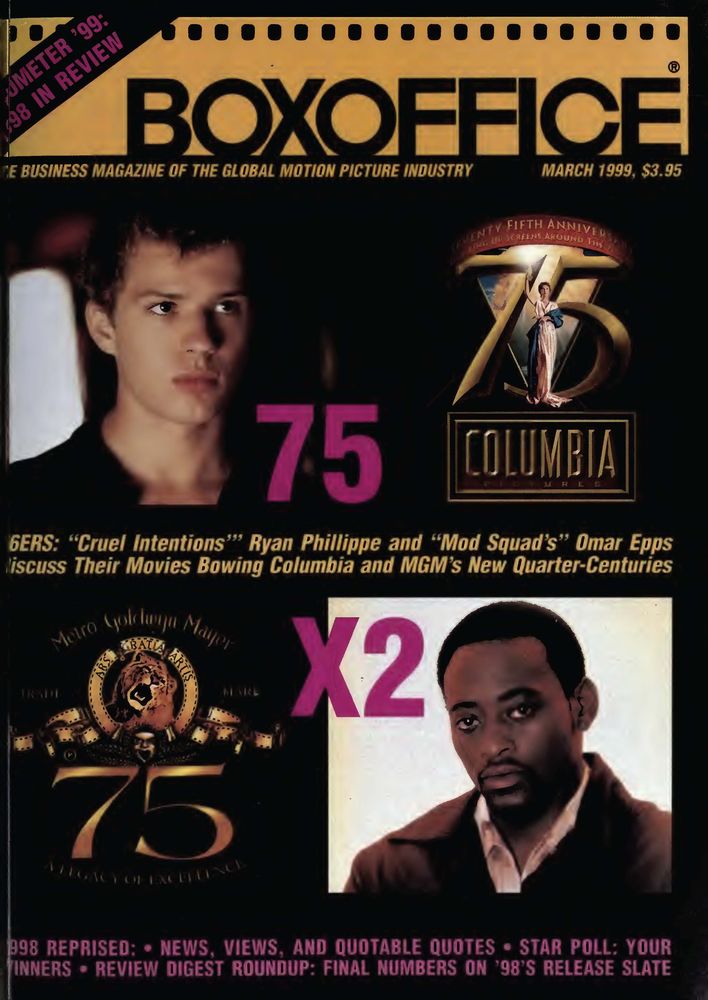 BOXOFFICE magazine side cover March 1999
