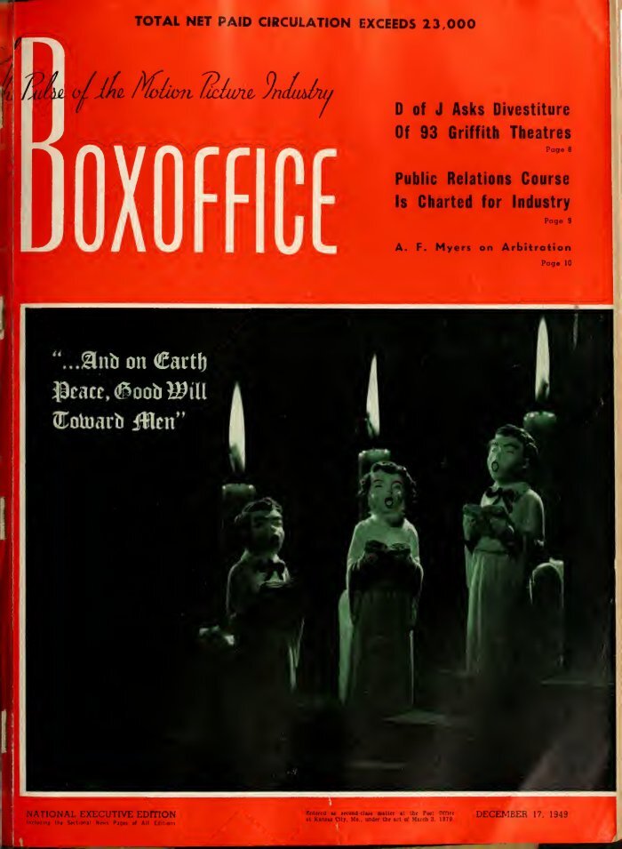 BOXOFFICE magazine side cover 17 December 1949