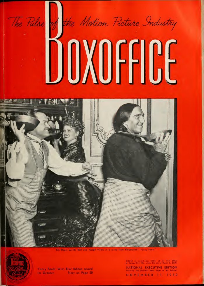 BOXOFFICE magazine side cover 11 November 1950