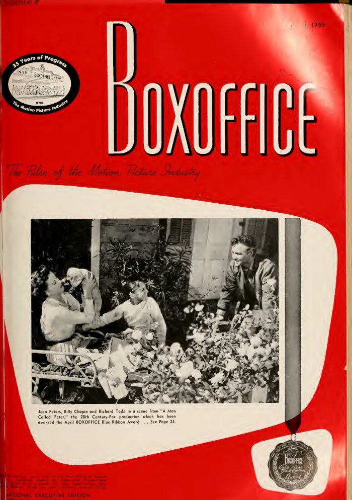 BOXOFFICE magazine side cover 14 May 1955