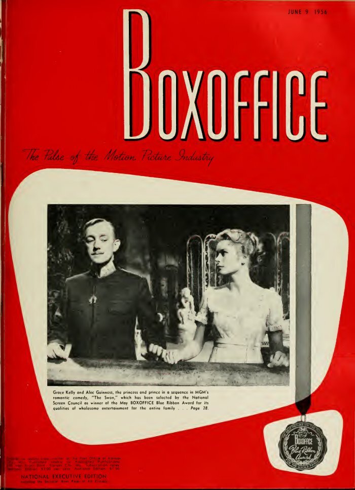 BOXOFFICE magazine side cover 9 June 1956