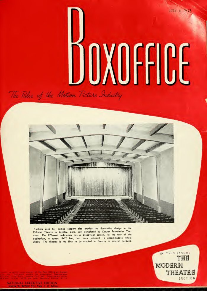 BOXOFFICE magazine side cover 6 July 1957