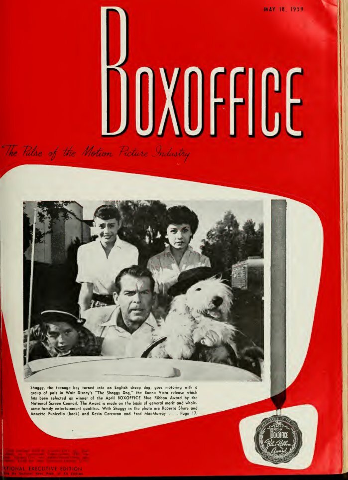 BOXOFFICE magazine side cover 18 May 1959
