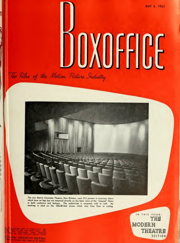 BOXOFFICE magazine side cover 6 May 1963