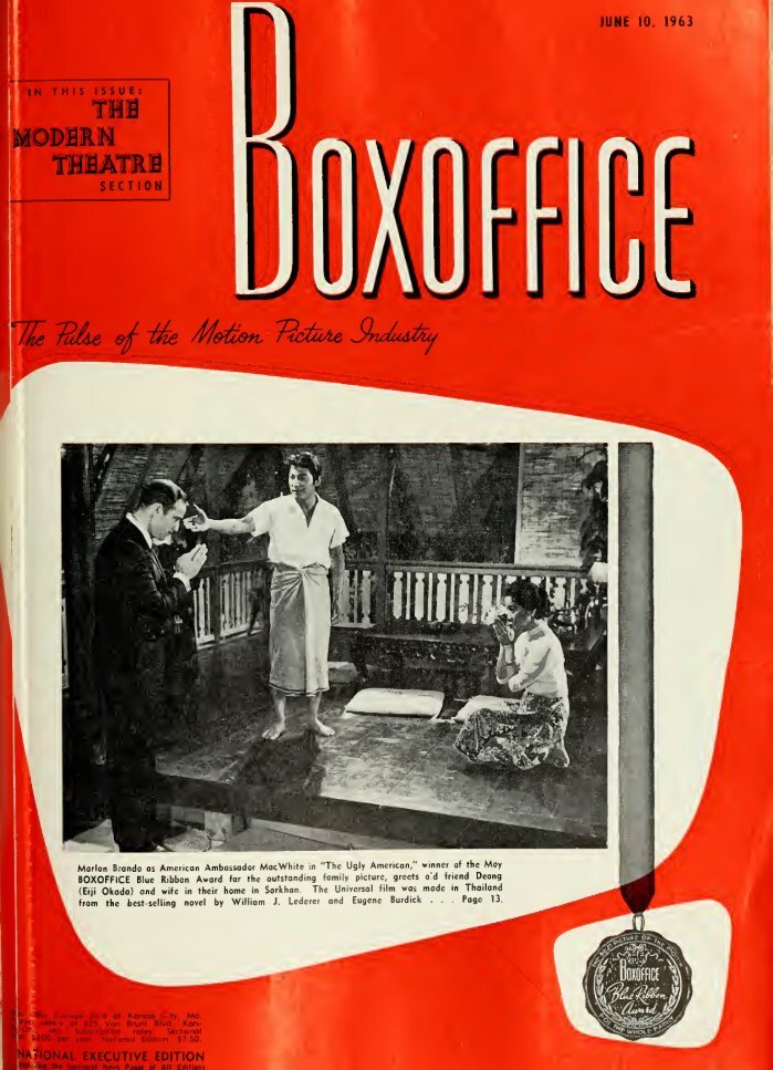 BOXOFFICE magazine side cover 10 June 1963