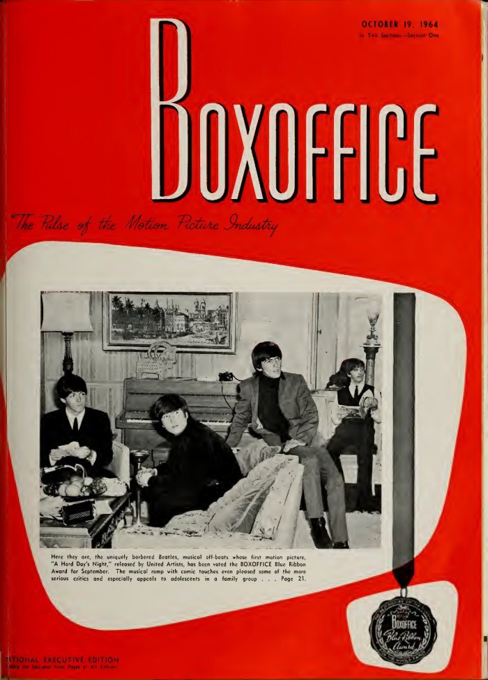 BOXOFFICE magazine side cover 19 October 1964