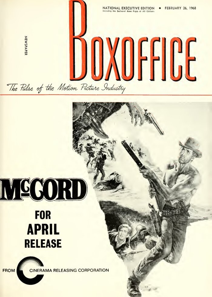 BOXOFFICE magazine side cover 26 February 1968