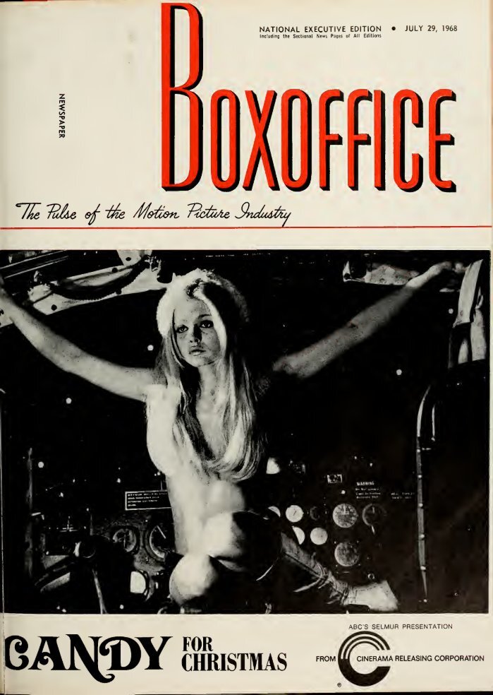 BOXOFFICE magazine side cover 29 July 1968