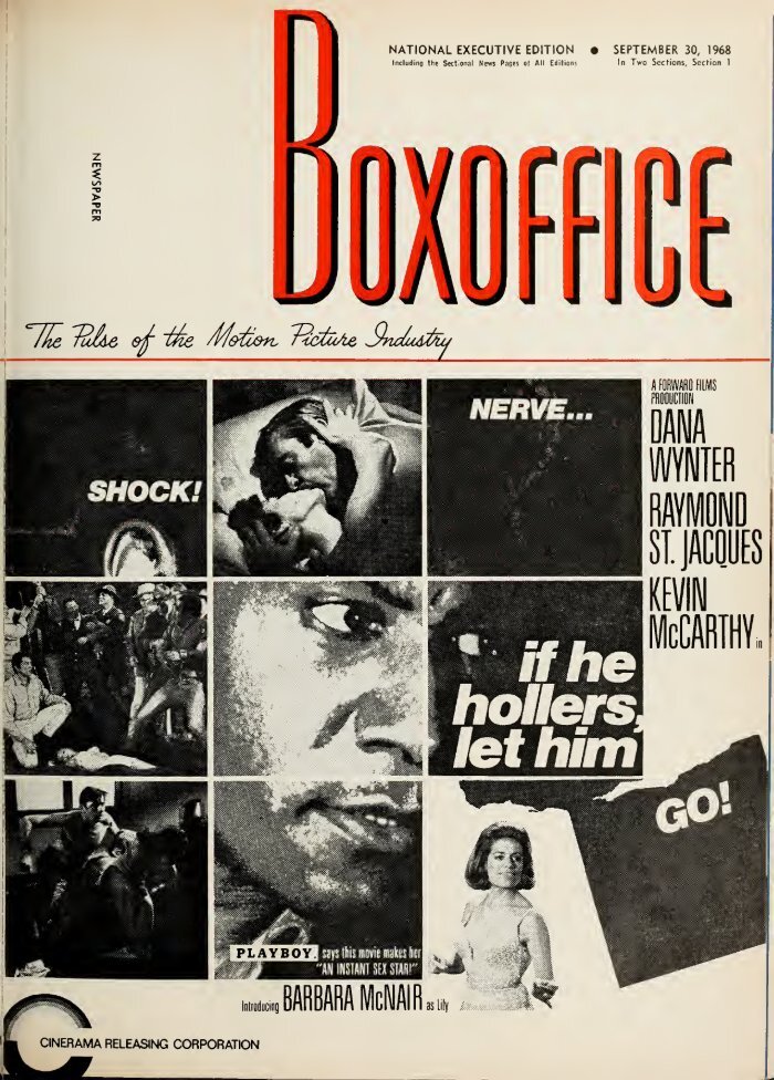 BOXOFFICE magazine side cover 30 September 1968