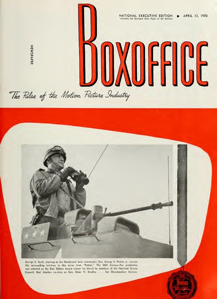 BOXOFFICE magazine side cover 13 April 1970