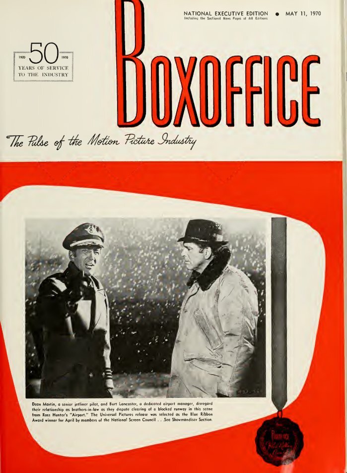 BOXOFFICE magazine side cover 11 May 1970