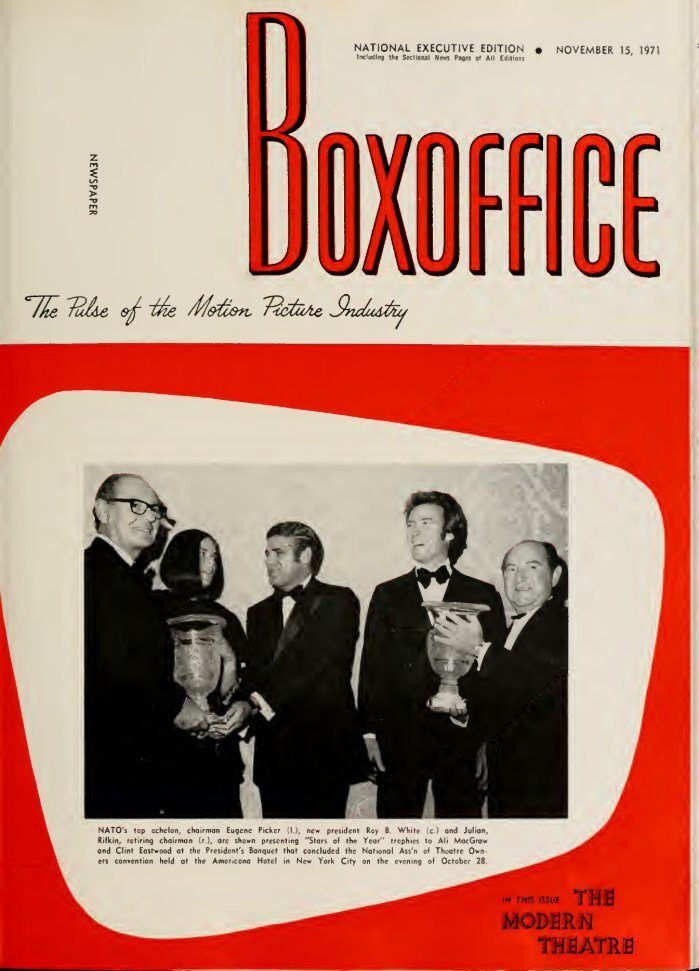BOXOFFICE magazine side cover 15 November 1971