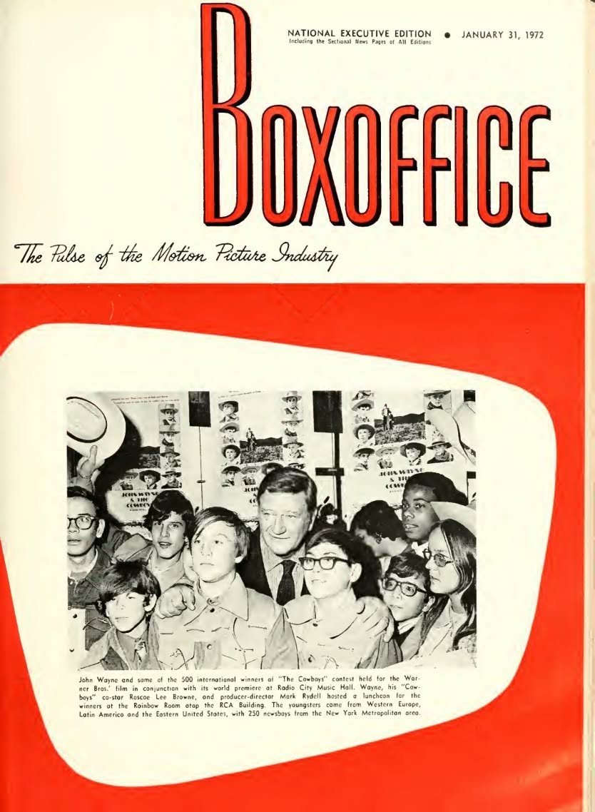 BOXOFFICE magazine side cover 31 January 1972