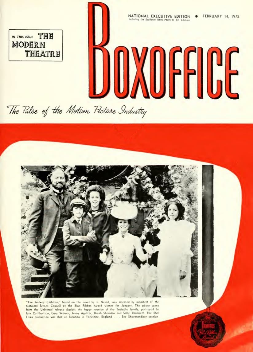 BOXOFFICE magazine side cover 14 February 1972