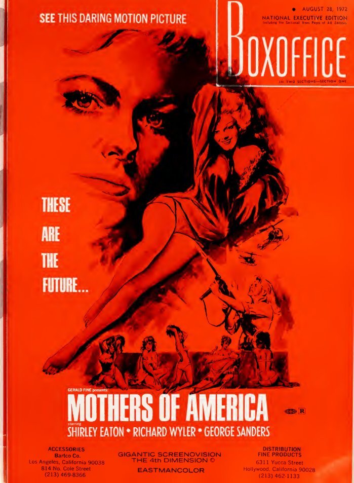 BOXOFFICE magazine side cover 28 August 1972