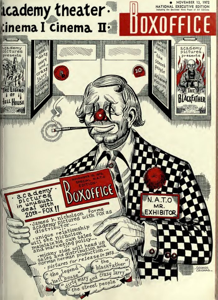 BOXOFFICE magazine side cover 13 November 1972