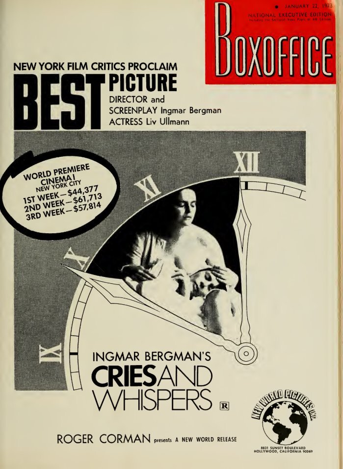 BOXOFFICE magazine side cover 22 January 1973