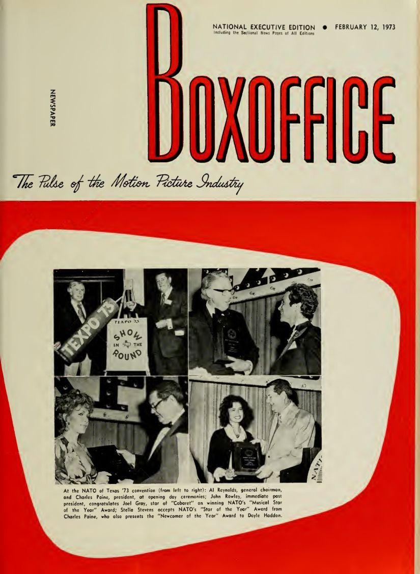 BOXOFFICE magazine side cover 12 February 1973