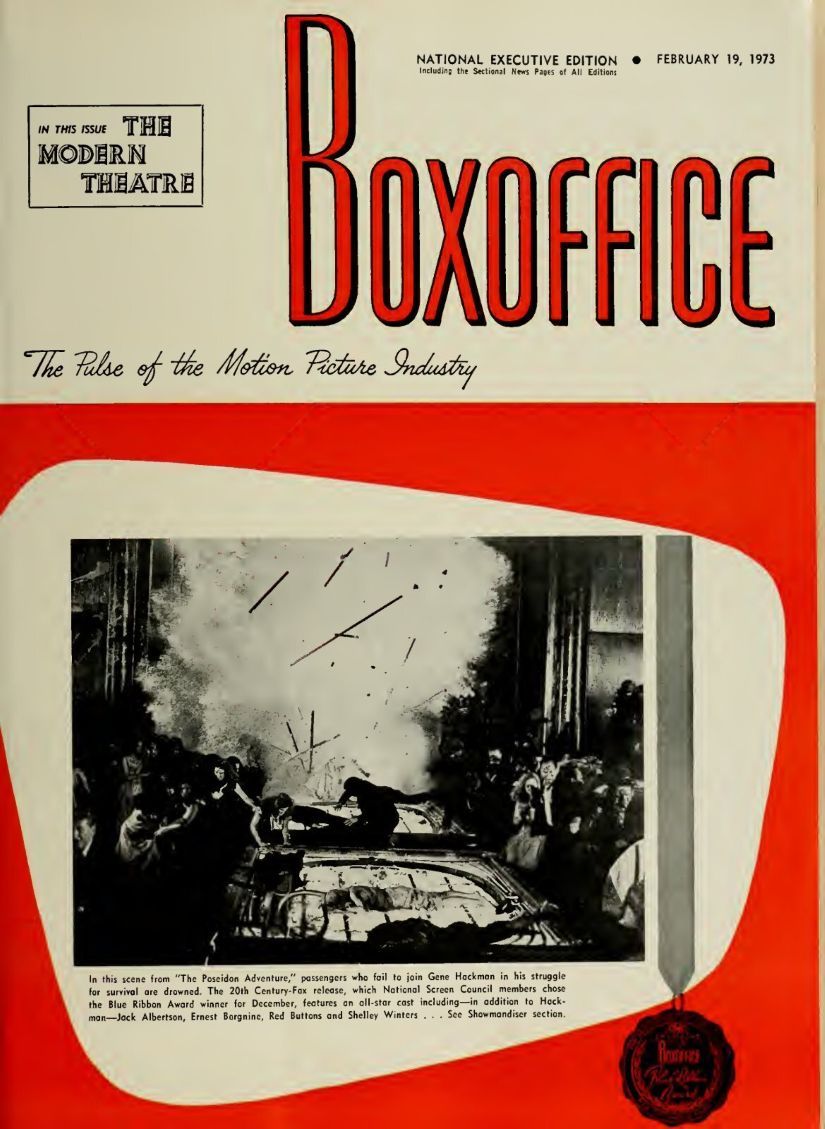 BOXOFFICE magazine side cover 19 February 1973