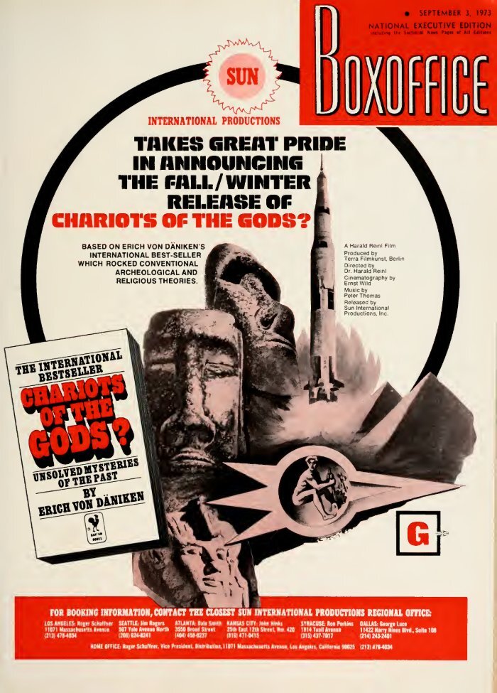 BOXOFFICE magazine side cover 3 September 1973