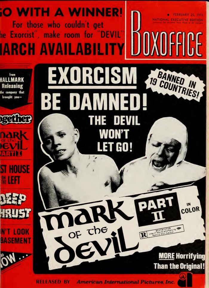 BOXOFFICE magazine side cover 25 February 1974