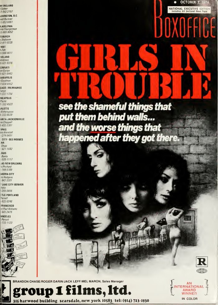 BOXOFFICE magazine side cover 7 October 1974